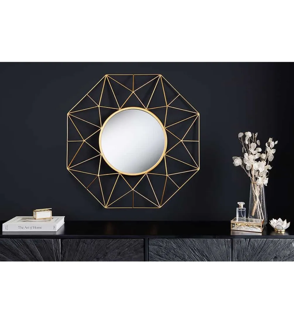 Lustro wiszące GORAN 80 cm złote