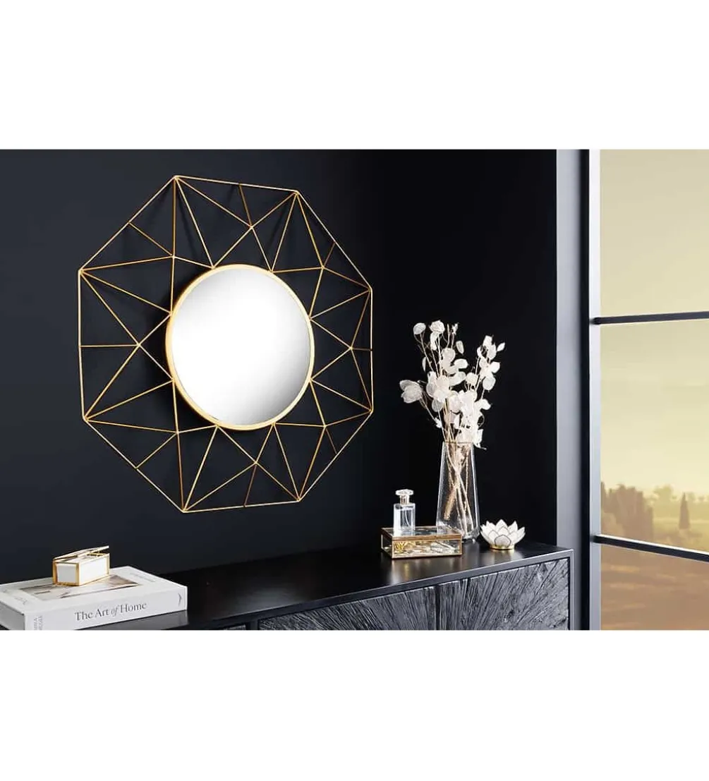 Lustro wiszące GORAN 80 cm złote