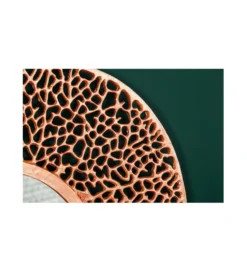 Lustro wiszące LEAF 110 cm miedziane