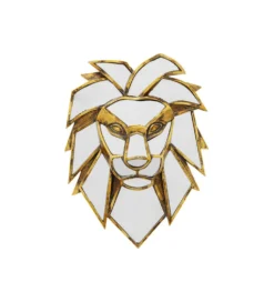 Lustro wiszące LION 35 cm złote