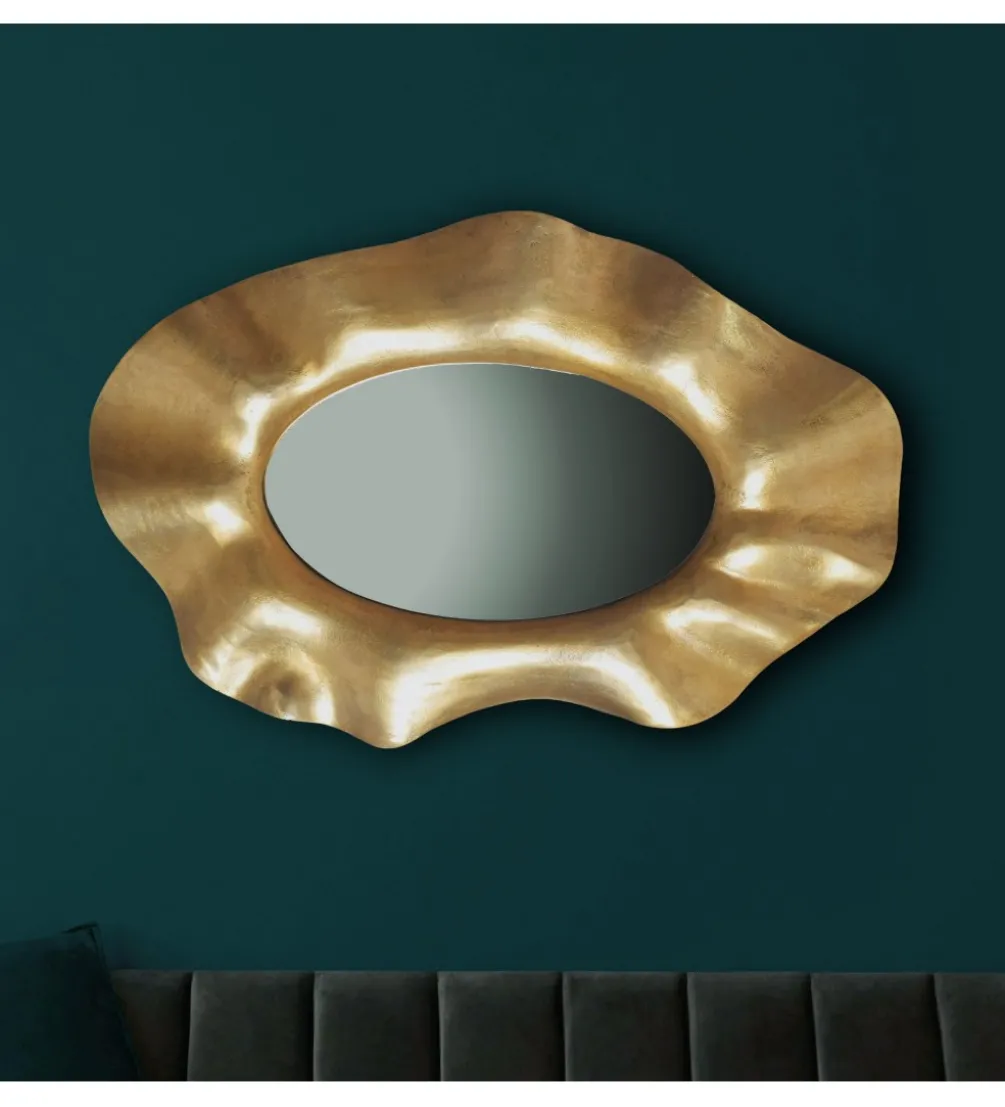 Lustro wiszące LUXI 60 cm antyczne złote