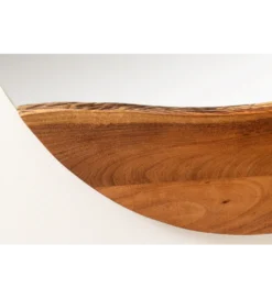 Lustro wiszące MIRROR 100 cm drewno akacja