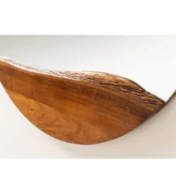 Lustro wiszące MIRROR 100 cm drewno akacja