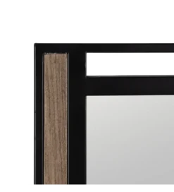 Lustro wiszące NAGATARO 45 x 100 cm czarne naturalne
