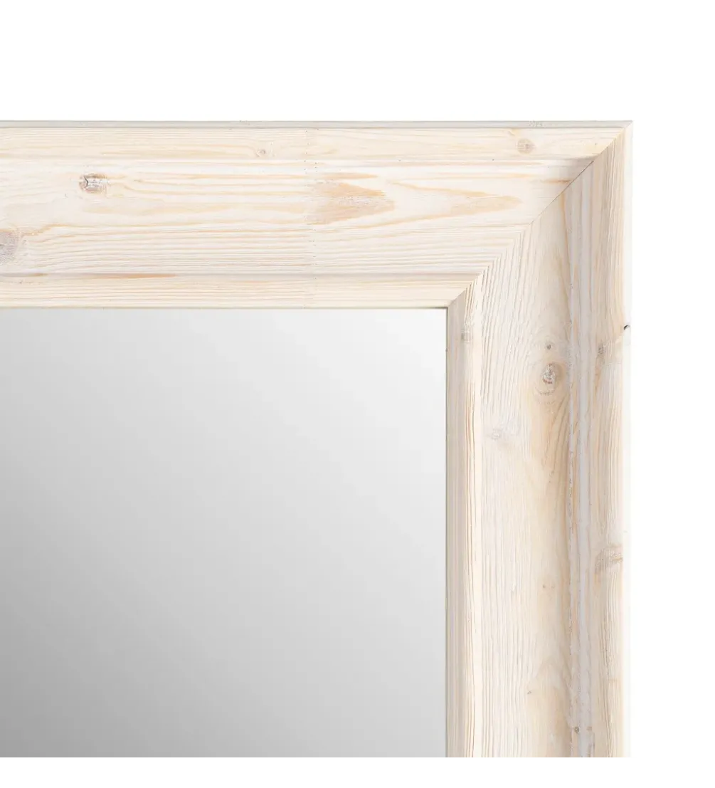 Lustro wiszące OKATA 171 cm naturalna białą rama
