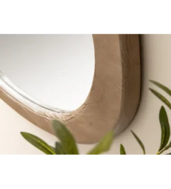 Lustro wiszące ORGANIC 105 cm drewno sosnowe
