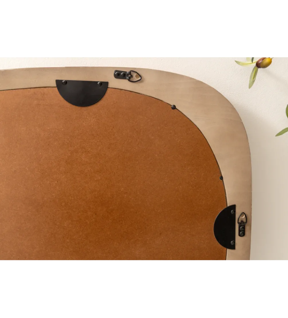 Lustro wiszące ORGANIC 105 cm drewno sosnowe