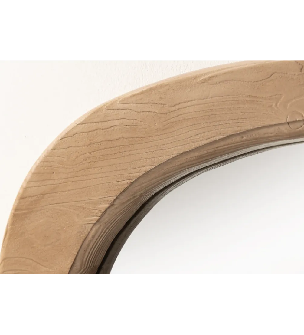 Lustro wiszące ORGANIC 105 cm drewno sosnowe