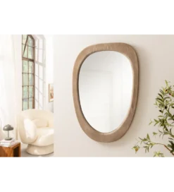 Lustro wiszące ORGANIC 105 cm drewno sosnowe