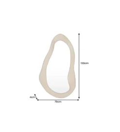 Lustro wiszące ORGANIC 130 cm drewno mango
