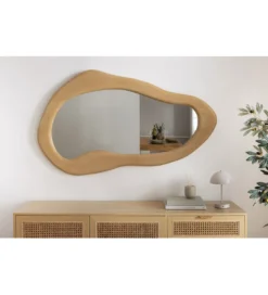Lustro wiszące ORGANIC 130 cm drewno mango