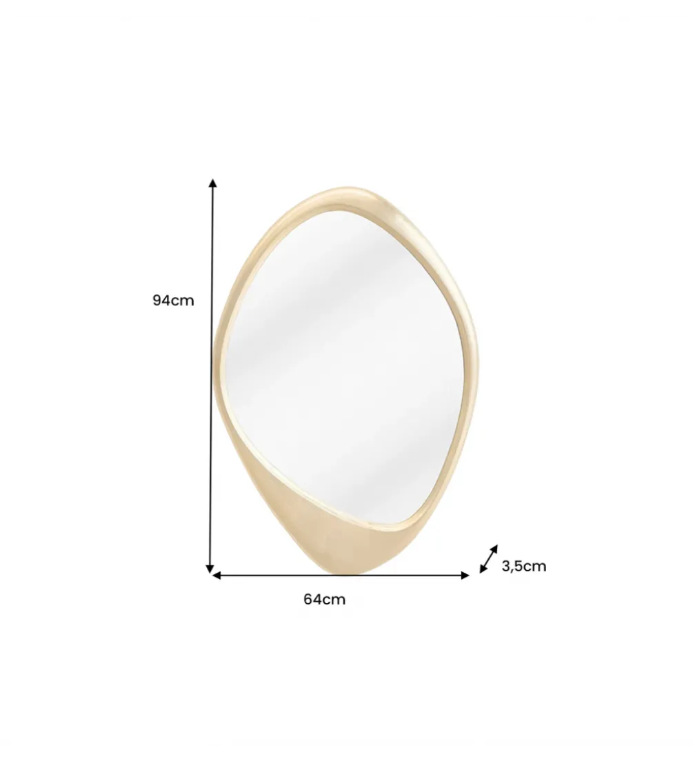 Lustro wiszące ORGANIC 90 cm złote