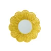 Lustro wiszące RAFFIA 50 cm żółte