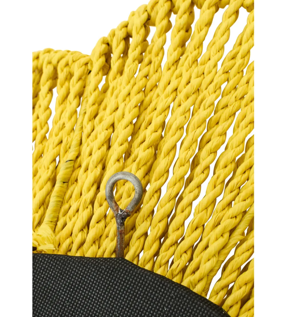Lustro wiszące RAFFIA 50 cm żółte