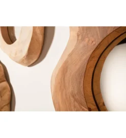 Lustro wiszące Reflect 31 cm drewno Teak