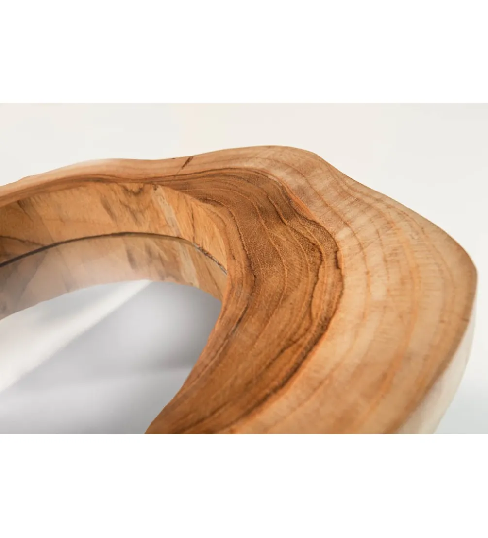 Lustro wiszące Reflect 31 cm drewno Teak
