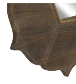Lustro wiszące RETUNM 90 cm drewno mango