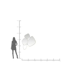 Lustro wiszące SHAPES 130 x 110 cm złote