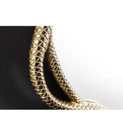 Lustro wiszące SNAKE XL 85 cm złote z elementem dekoracyjnym w kształcie węża