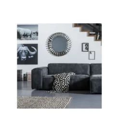 Lustro wiszące SPROCKET 92 cm srebrne