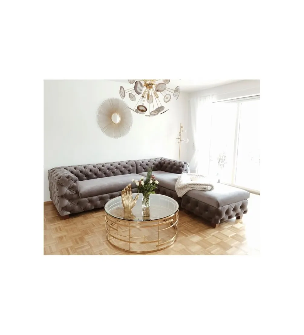 Lustro wiszące Sunbeam 90 cm złote