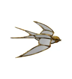 Lustro wiszące SWALLOW 37 x 25 cm antyczne złoto