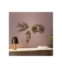 Lustro wiszące SWALLOW 37 x 25 cm antyczne złoto