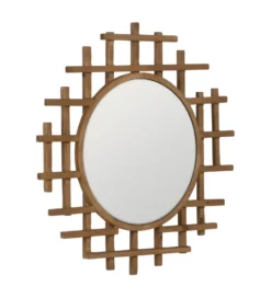 Lustro wiszące TIKITAK 64 cm drewno jodła