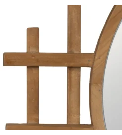 Lustro wiszące TIKITAK 64 cm drewno jodła