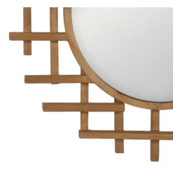 Lustro wiszące TIKITAK 64 cm drewno jodła