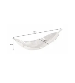 Misa HOJA 62 cm srebrna
