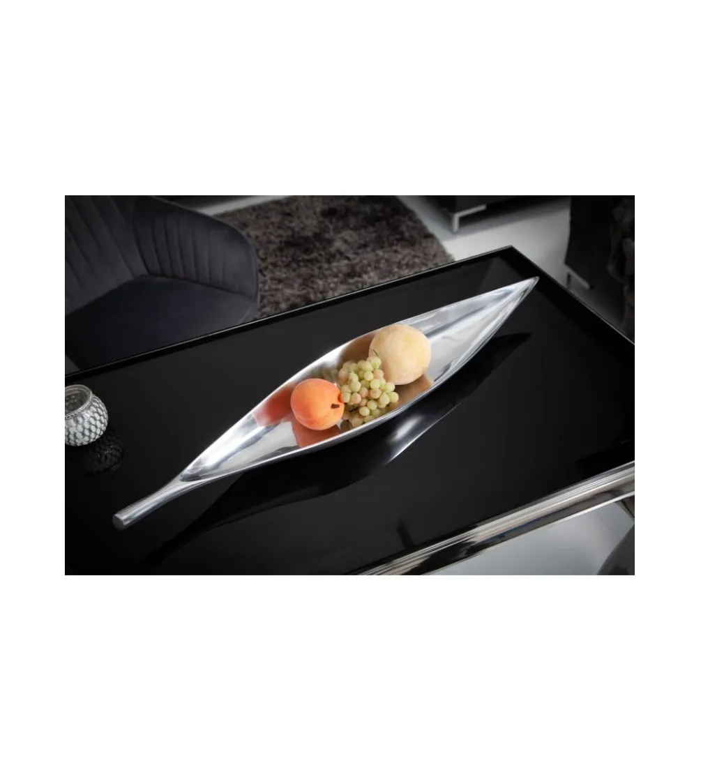 Misa Leaf 60 cm x 15 cm Srebrna