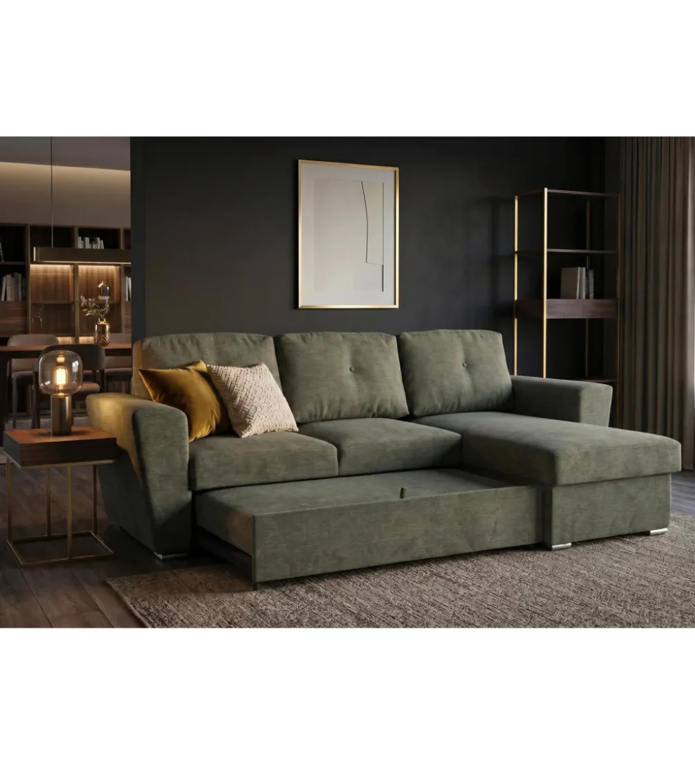 Narożnik APARTMENT 245 cm z funkcją spania zielony