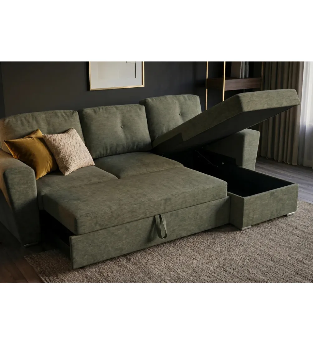 Narożnik APARTMENT 245 cm z funkcją spania zielony