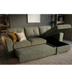 Narożnik APARTMENT 245 cm z funkcją spania zielony