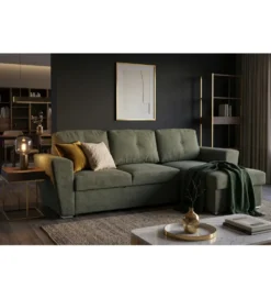 Narożnik APARTMENT 245 cm z funkcją spania zielony
