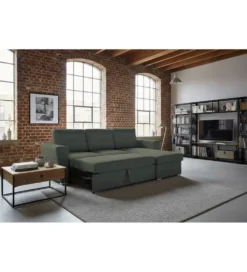 Narożnik APARTMENT 245 cm z funkcją spania zielony
