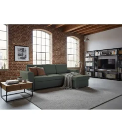 Narożnik APARTMENT 245 cm z funkcją spania zielony
