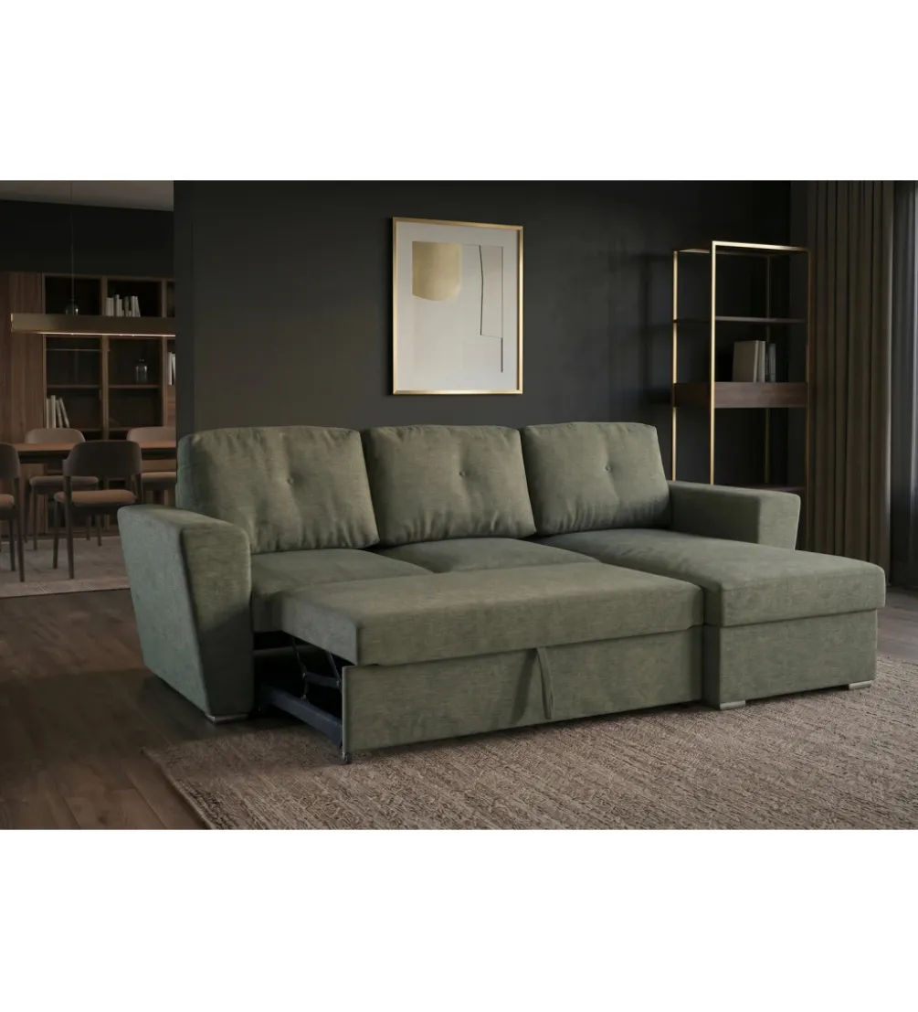 Narożnik APARTMENT 245 cm z funkcją spania zielony