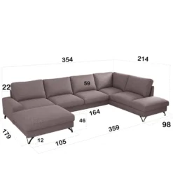 Narożnik MAKO Flavio XL 359 cm z funkcją spania