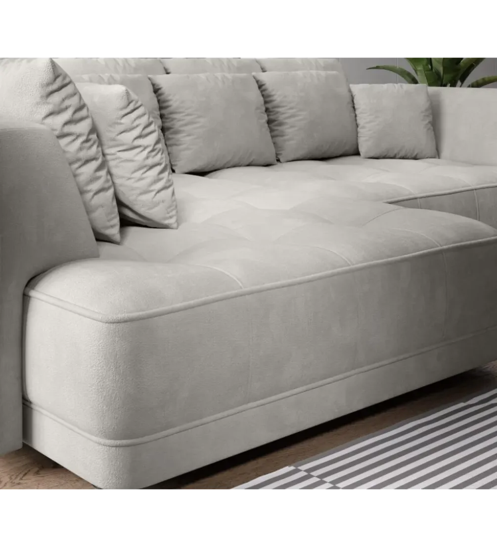 Narożnik z funkcją spania Big Sofa Tiga Box 286 cm z elektrycznie wysuwanym siedziskiem