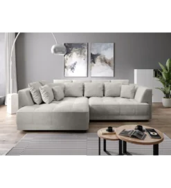 Narożnik z funkcją spania Big Sofa Tiga Box 286 cm z elektrycznie wysuwanym siedziskiem