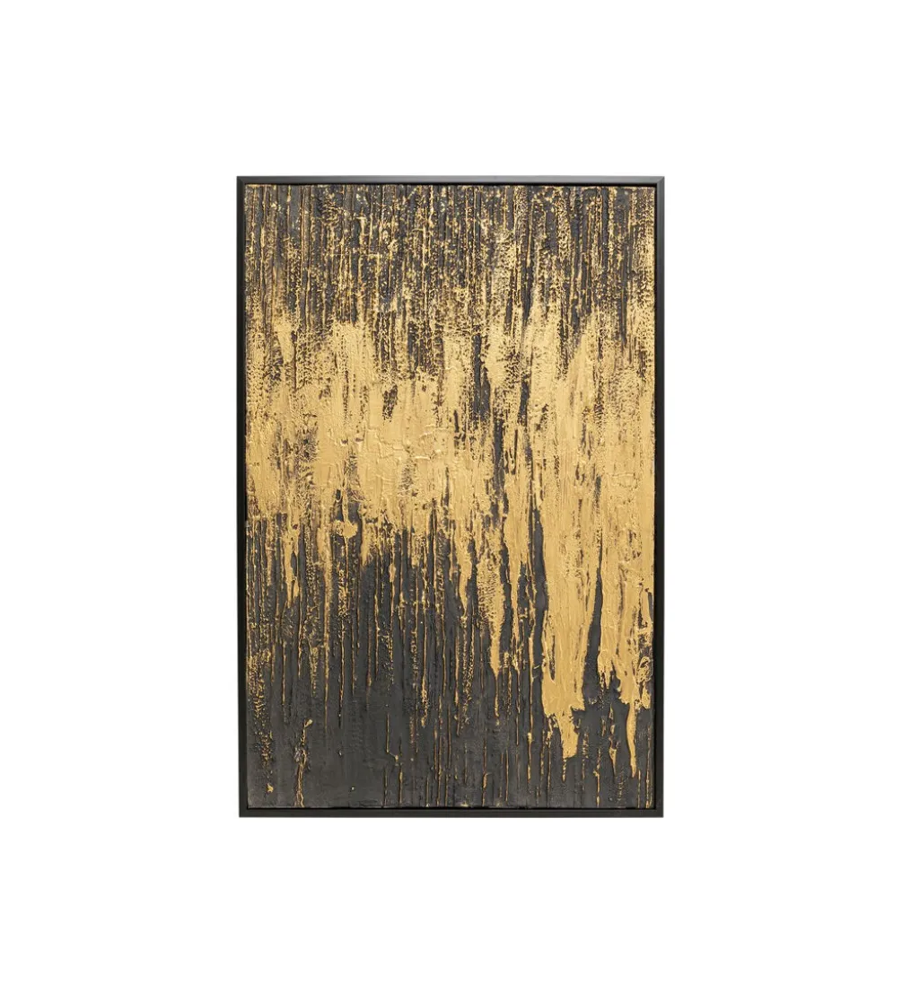 Obraz Abstract 80 cm x 120 cm złoto czarny