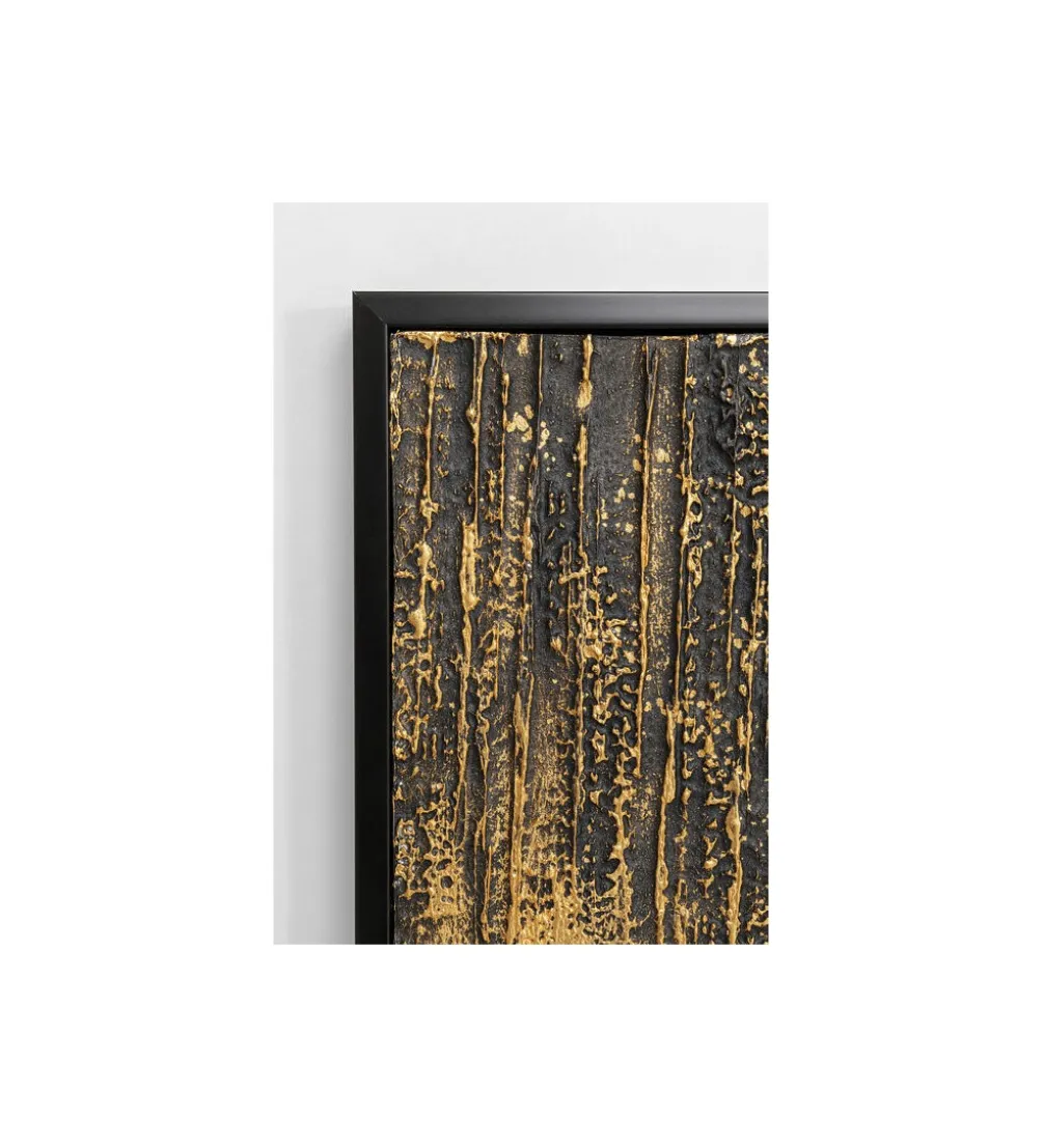 Obraz Abstract 80 cm x 120 cm złoto czarny