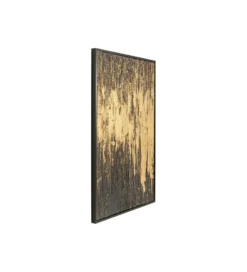 Obraz Abstract 80 cm x 120 cm złoto czarny