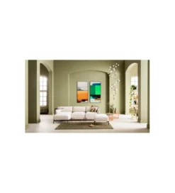 Obraz Abstract Shapes 73 cm x 143 cm zielony