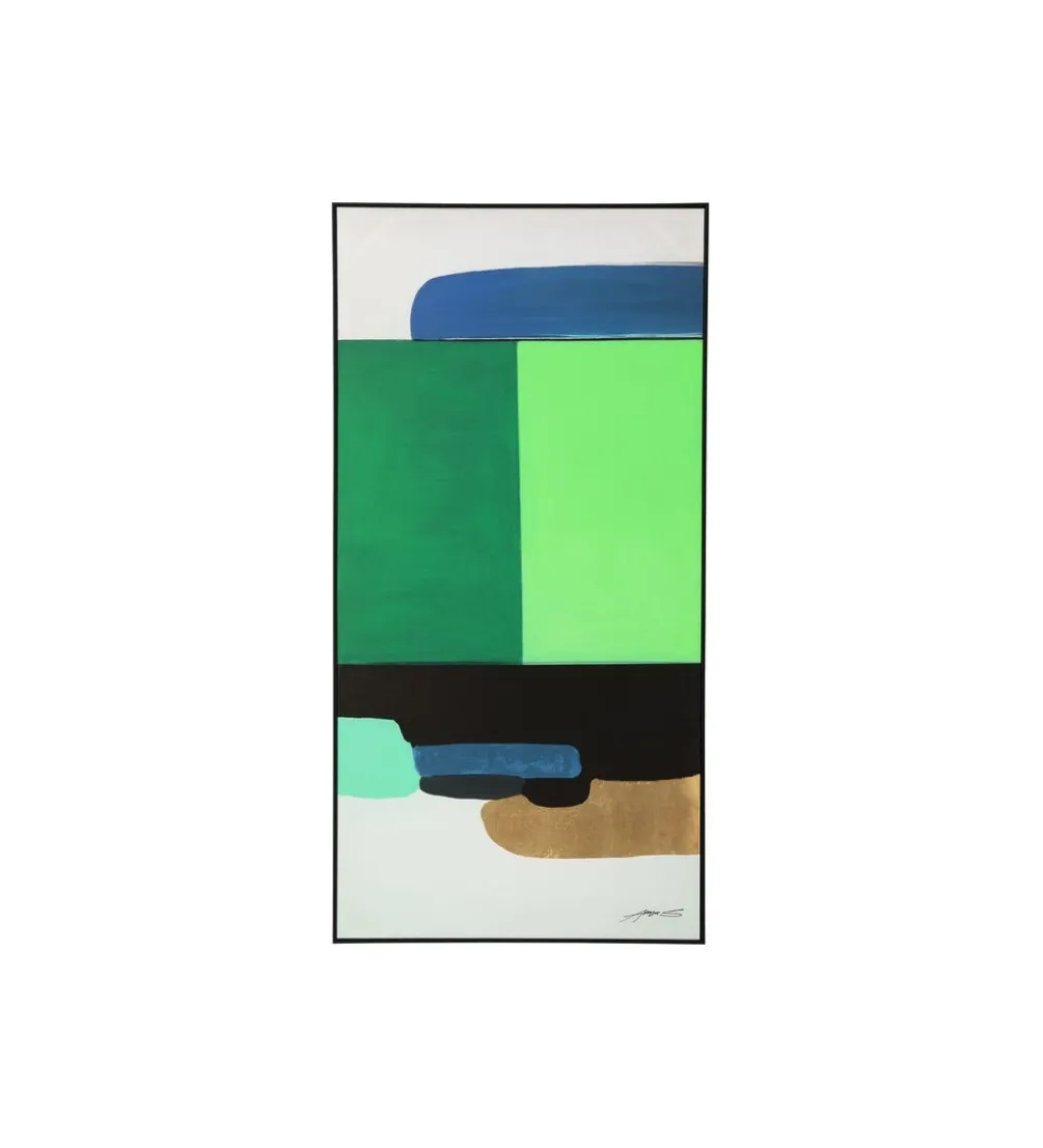 Obraz Abstract Shapes 73 cm x 143 cm zielony