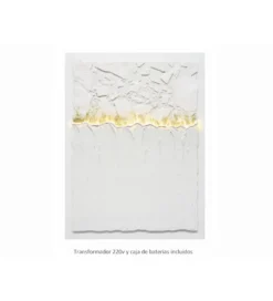 Obraz abstrakcyjny OLEO 90 x 120 cm biało złoty