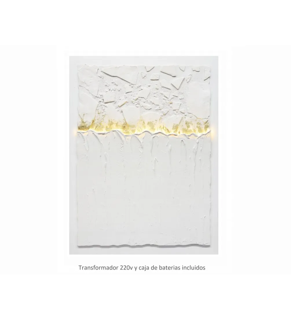 Obraz abstrakcyjny OLEO 90 x 120 cm biało złoty