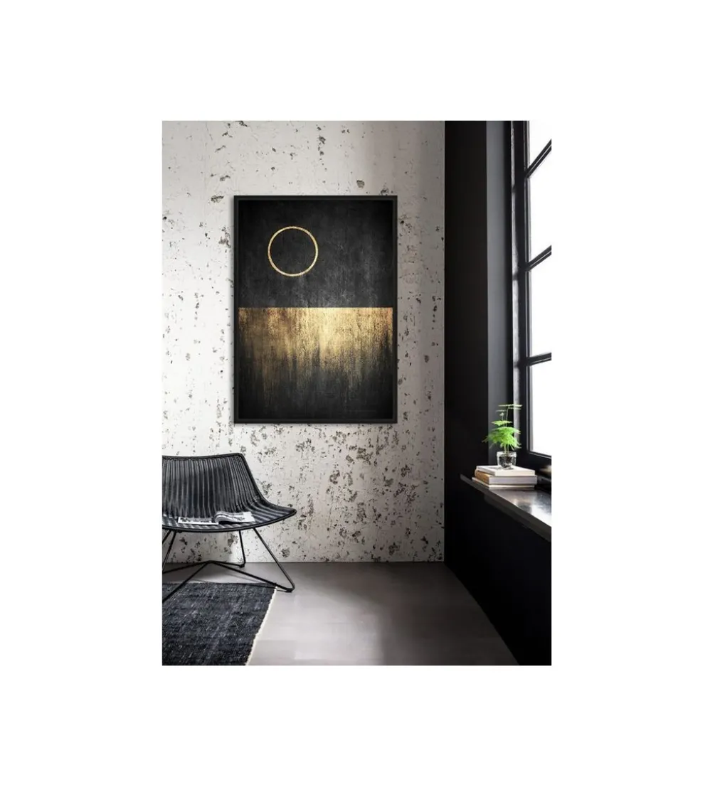 Obraz ABSTRAN 102 x 142 cm czarno złoty
